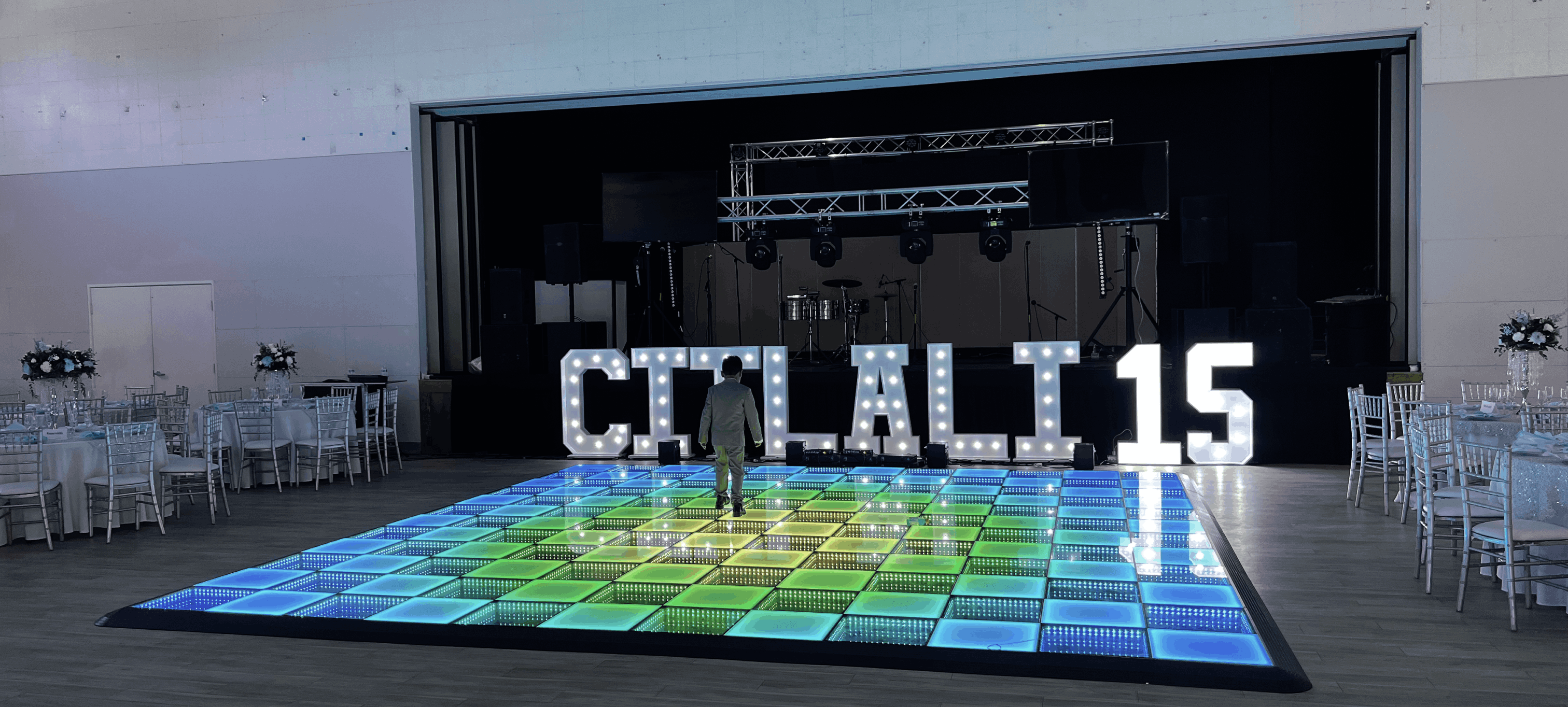 LED Dance Floor & UV Reactive Shade Rentals
