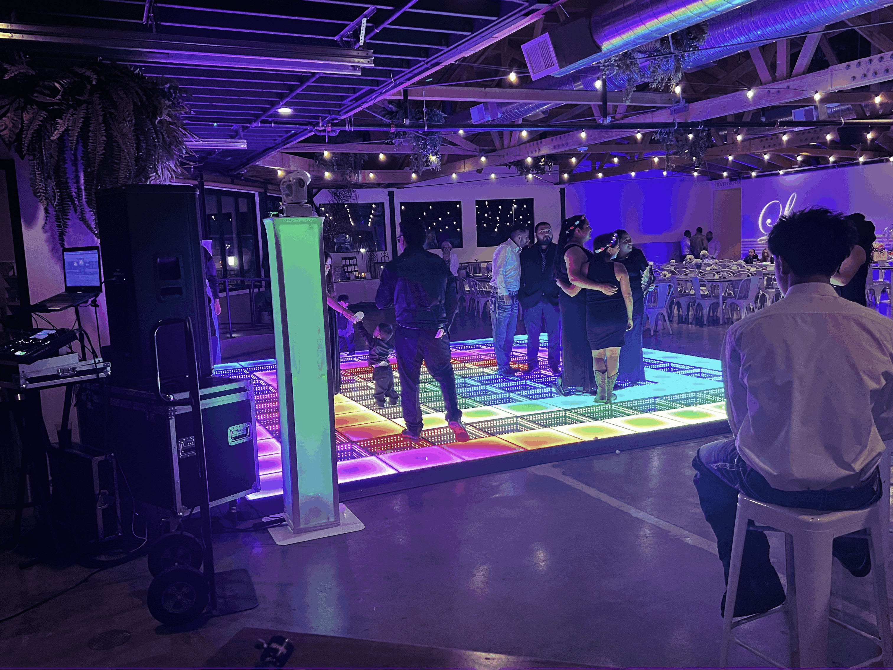 LED Dance Floor & UV Reactive Shade Rentals